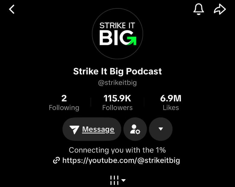 Strike It Big TikTok — 115.9K followers, 6.9M likes