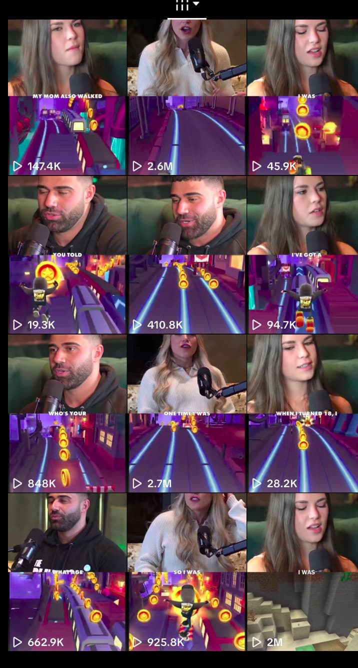 TBTS TikTok grid